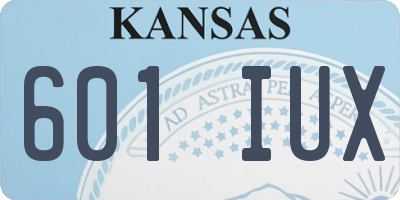 KS license plate 601IUX