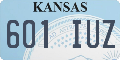 KS license plate 601IUZ