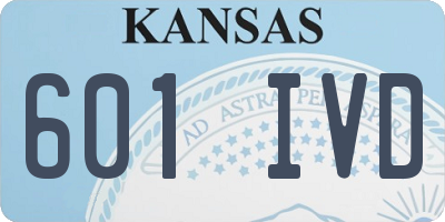 KS license plate 601IVD