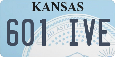 KS license plate 601IVE