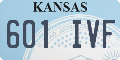 KS license plate 601IVF