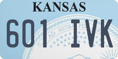 KS license plate 601IVK