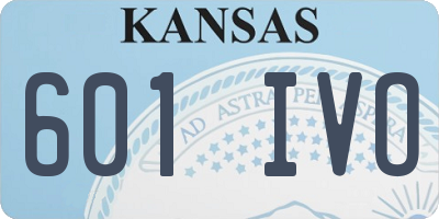 KS license plate 601IVO