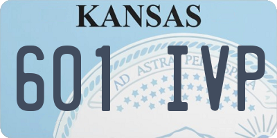 KS license plate 601IVP