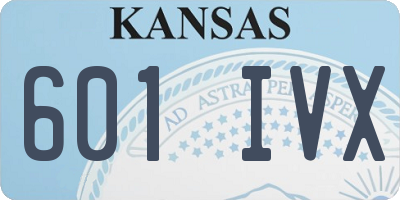 KS license plate 601IVX