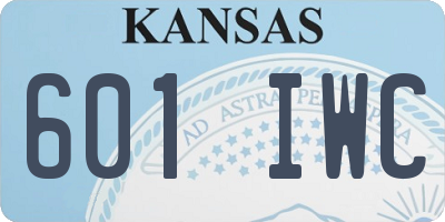 KS license plate 601IWC