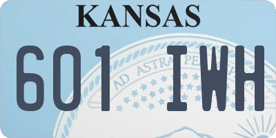 KS license plate 601IWH