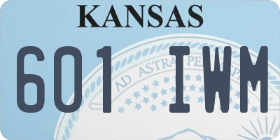 KS license plate 601IWM