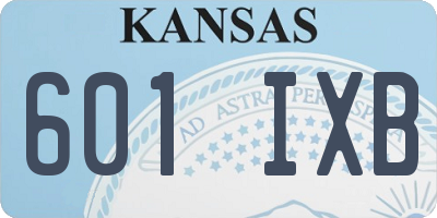 KS license plate 601IXB