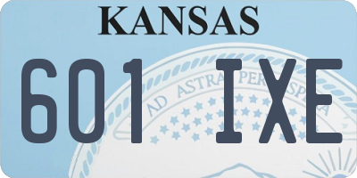 KS license plate 601IXE