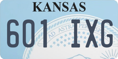 KS license plate 601IXG