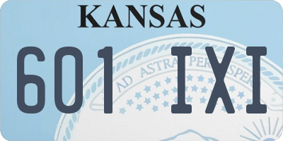 KS license plate 601IXI