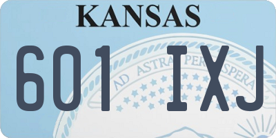 KS license plate 601IXJ