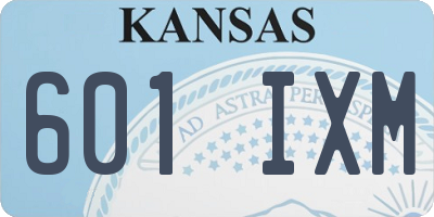 KS license plate 601IXM