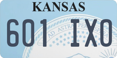 KS license plate 601IXO