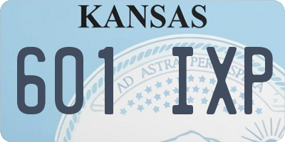 KS license plate 601IXP