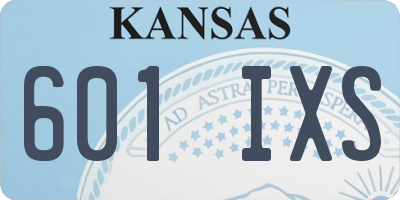 KS license plate 601IXS