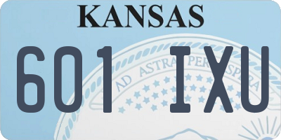 KS license plate 601IXU