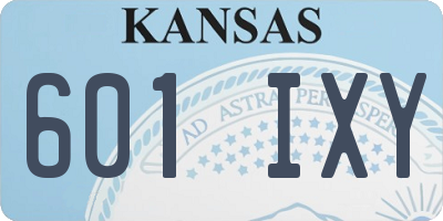 KS license plate 601IXY