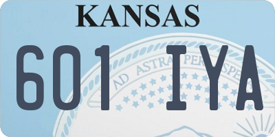 KS license plate 601IYA