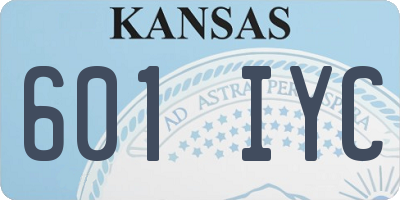 KS license plate 601IYC