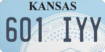 KS license plate 601IYY