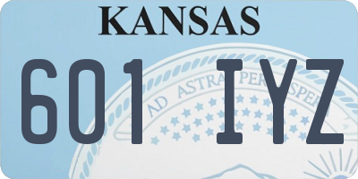 KS license plate 601IYZ