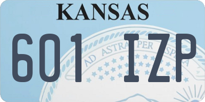 KS license plate 601IZP