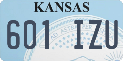 KS license plate 601IZU