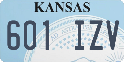 KS license plate 601IZV