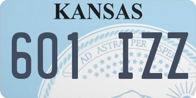 KS license plate 601IZZ