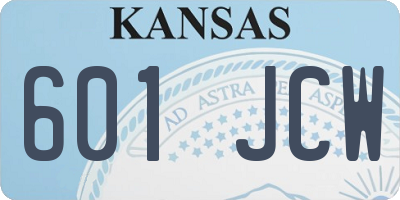 KS license plate 601JCW