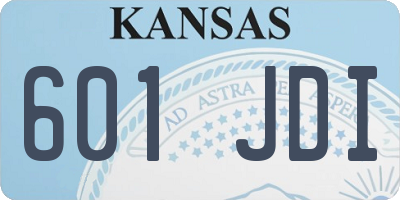 KS license plate 601JDI