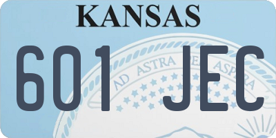 KS license plate 601JEC