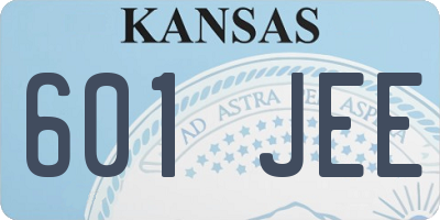 KS license plate 601JEE