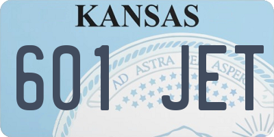 KS license plate 601JET