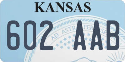 KS license plate 602AAB