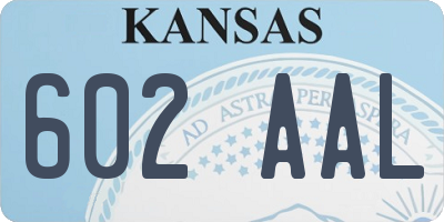 KS license plate 602AAL