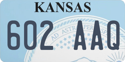 KS license plate 602AAQ