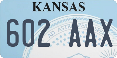 KS license plate 602AAX