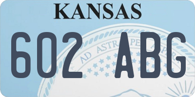 KS license plate 602ABG