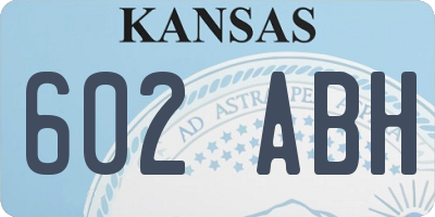 KS license plate 602ABH