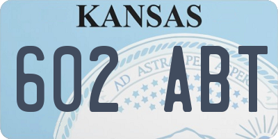 KS license plate 602ABT