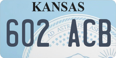 KS license plate 602ACB