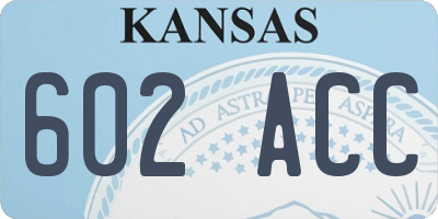 KS license plate 602ACC