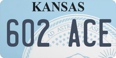 KS license plate 602ACE