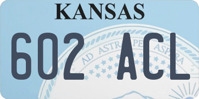 KS license plate 602ACL