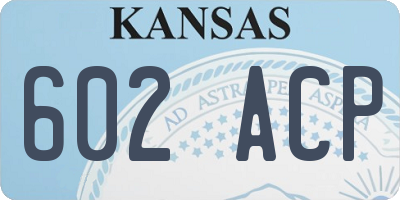KS license plate 602ACP