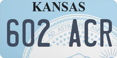 KS license plate 602ACR