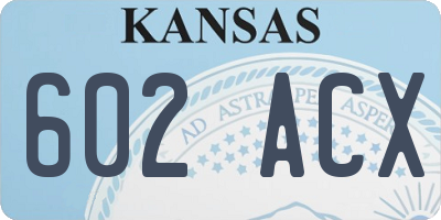 KS license plate 602ACX